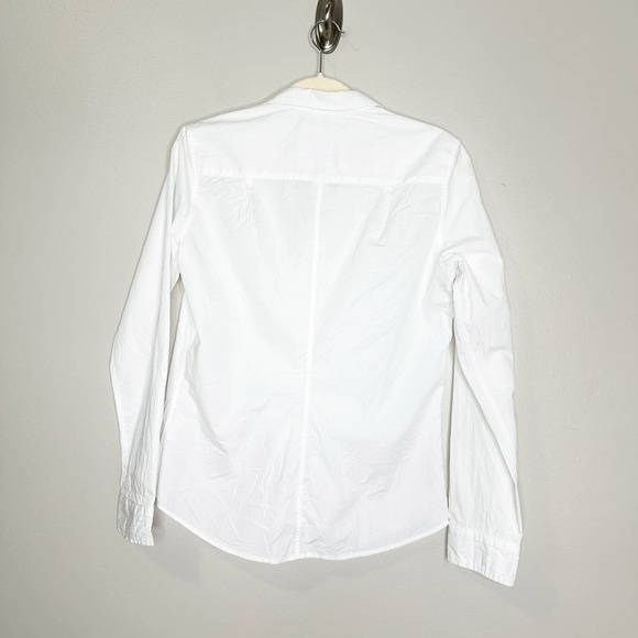 Frank & Eileen Barry White Crinkle Button Down Shirt Medium - Picture 2 of 7